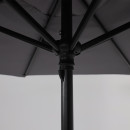 Комплект садовой мебели PICNIC (стол, 4 кресла, зонт), серый/черный (118429) 