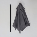 Комплект садовой мебели PICNIC (стол, 4 кресла, зонт), серый/черный (118429) 