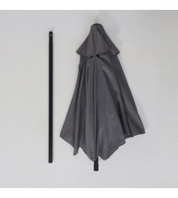 Комплект садовой мебели PICNIC (стол, 4 кресла, зонт), серый/черный