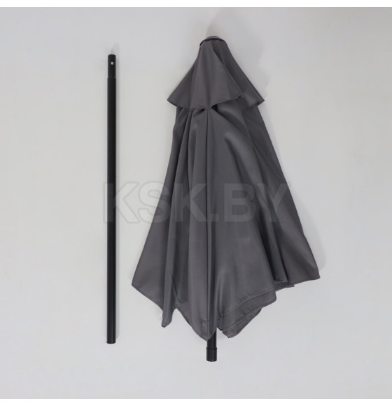 Комплект садовой мебели PICNIC (стол, 4 кресла, зонт), серый/черный (118429) 