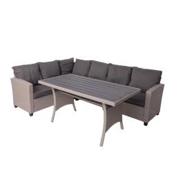 Комплект садовой мебели ROSEWOOD (диван 2шт, стол 1шт), серый