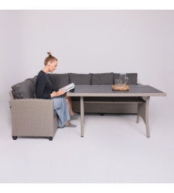 Комплект садовой мебели ROSEWOOD (диван 2шт, стол 1шт), серый