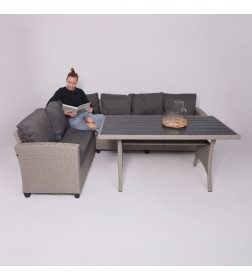 Комплект садовой мебели ROSEWOOD (диван 2шт, стол 1шт), серый