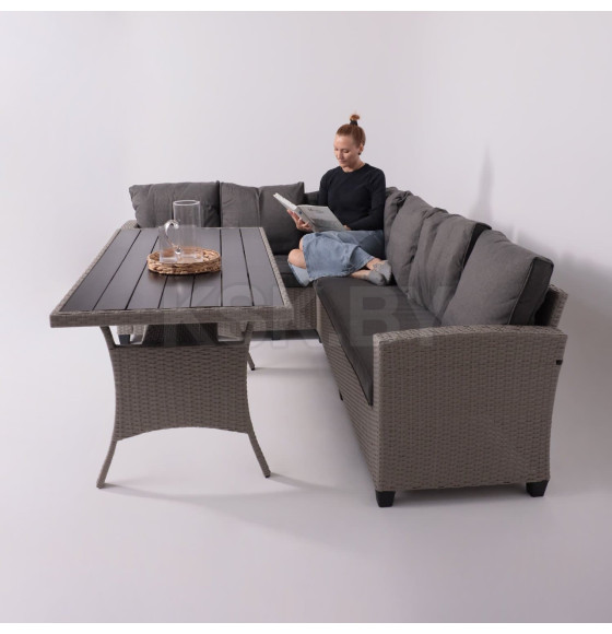 Комплект садовой мебели ROSEWOOD (диван 2шт, стол 1шт), серый (118431) 