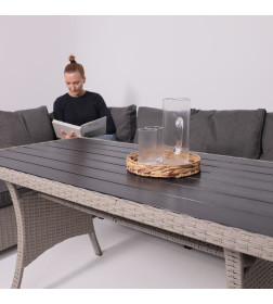 Комплект садовой мебели ROSEWOOD (диван 2шт, стол 1шт), серый