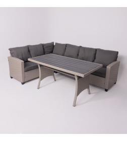 Комплект садовой мебели ROSEWOOD (диван 2шт, стол 1шт), серый
