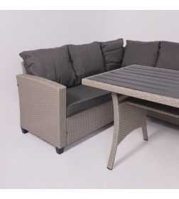 Комплект садовой мебели ROSEWOOD (диван 2шт, стол 1шт), серый