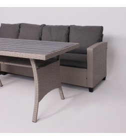 Комплект садовой мебели ROSEWOOD (диван 2шт, стол 1шт), серый