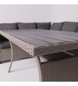 Комплект садовой мебели ROSEWOOD (диван 2шт, стол 1шт), серый