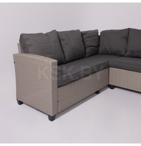 Комплект садовой мебели ROSEWOOD (диван 2шт, стол 1шт), серый (118431) 