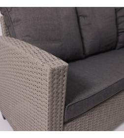 Комплект садовой мебели ROSEWOOD (диван 2шт, стол 1шт), серый