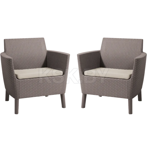Набор садовой мебели (два кресла) Salemo DUO, капучино (259060) 