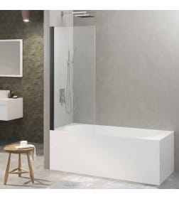 Душевая шторка BERGES RIVER S Black 900 мм