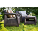 Комплект мебели Keter Corfu Weekend (2 кресла и 1 столик), коричневый (258953) 