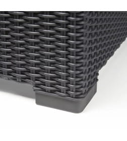 Набор садовой мебели (трёхместный диван, пуф, столик) California 3 Modular, графит