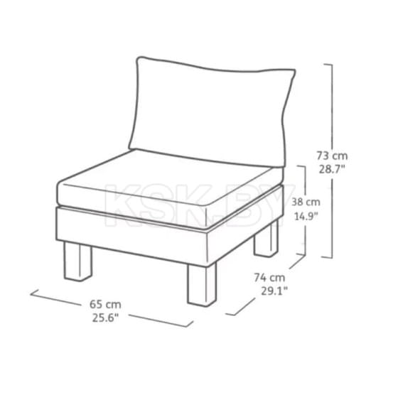 Комплект садовой мебели (два кресла, столик) Keter Elements Balcony (257362) 