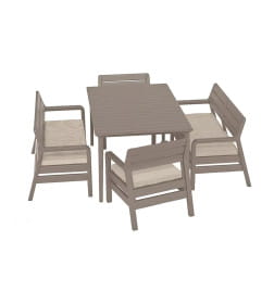 Набор мебели Delano Lima Set (2 дивана, 2 кресла, стол Lima), капучино