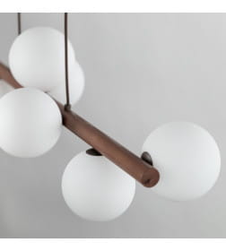 Подвесной светильник со стеклянными плафонами 10273 Estera Wood TK Lighting