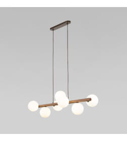 Подвесной светильник со стеклянными плафонами 10272 Estera Wood TK Lighting