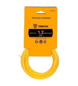 Леска для триммера 1,2 мм х 15 м сечение круг DEKO L-TL12 084-2030