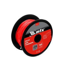 Леска для триммера 2,0 мм х 160 м сечение квадрат MTX 96876