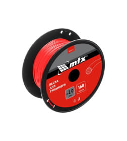 Леска для триммера 2,0 мм х 160 м сечение круг MTX 96872