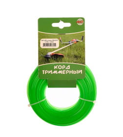 Леска для триммера 2,4 мм х 15 м сечение квадрат 530578