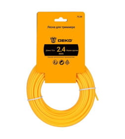 Леска для триммера 2,4 мм х 15 м сечение круг DEKO L-TL24 084-2027