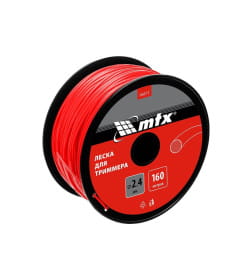 Леска для триммера 2,4 мм х 160 м сечение круг MTX 96873