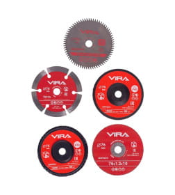 Набор дисков для мини УШМ 76 мм 5 шт VIRA посадка 10мм.