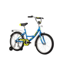 Велосипед NOVATRACK 20" URBAN синий, защита А-тип, тормоз нож., крылья и багажник хром.