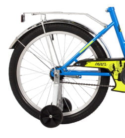Велосипед NOVATRACK 20" URBAN синий, защита А-тип, тормоз нож., крылья и багажник хром.
