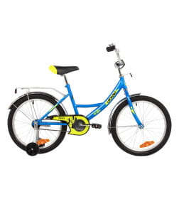 Велосипед NOVATRACK 20" URBAN синий, защита А-тип, тормоз нож., крылья и багажник хром.