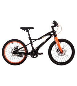Велосипед NOVATRACK 20" LYNX. Магнезиевая рама, чёрный, защ.цепи, диск.тормоз, подножка, заднее крыло