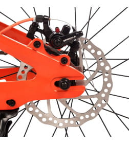 Велосипед NOVATRACK 20" LYNX. Магнезиевая рама, оранж,защ.цепи, диск.тормоз, подножка, заднее крыло