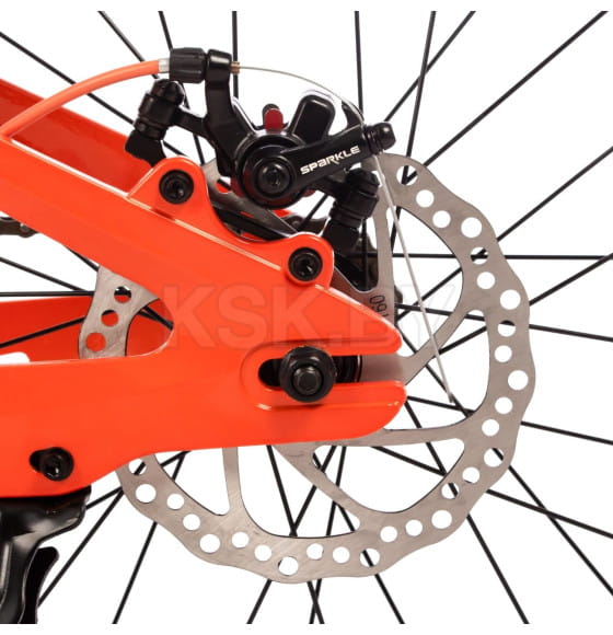 Велосипед NOVATRACK 20" LYNX. Магнезиевая рама, оранж,защ.цепи, диск.тормоз, подножка, заднее крыло (170044 205MLYNXD.OR4) 