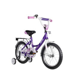 Велосипед NOVATRACK 16", VECTOR, фиолетовый, полная защита цепи,тормоз нож., крылья, багажник