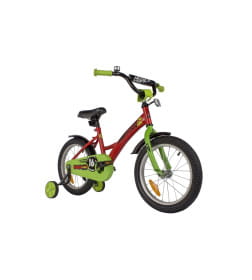 Велосипед NOVATRACK 16" STRIKE красный, тормоз нож, крылья корот, полная защита цепи