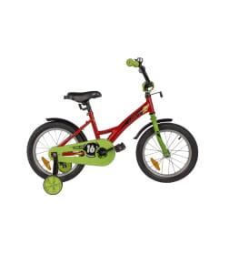 Велосипед NOVATRACK 16" STRIKE красный, тормоз нож, крылья корот, полная защита цепи