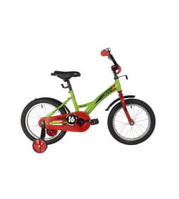 Велосипед NOVATRACK 16" STRIKE зеленый, тормоз нож, крылья корот, полная защита цепи