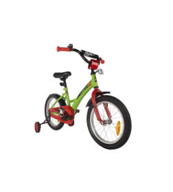 Велосипед NOVATRACK 16" STRIKE зеленый, тормоз нож, крылья корот, полная защита цепи