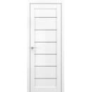 Дверное полотно V7 Вайт вуд 2000х900х35мм,стекло черное