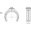 Крепление опоры кухонной(клипса под цоколь),черное (88215) 