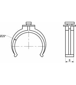 Крепление опоры кухонной(клипса под цоколь),черное