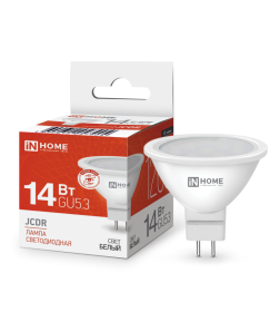 Лампа светодиодная LED-JCDR-VC 14Вт GU5.3 4000K 1260Лм IN HOME 4690612047904