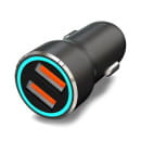 Устройство зарядное автомобильное c двумя портами (USB-A + USB-A) c LED-подсветкой 12Вт REXANT 18-2242-5 (18-2242-5) 