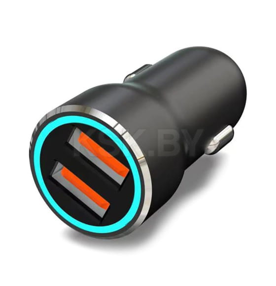Устройство зарядное автомобильное c двумя портами (USB-A + USB-A) c LED-подсветкой 12Вт REXANT 18-2242-5 (18-2242-5) 