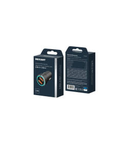 Устройство зарядное автомобильное c двумя портами (USB-A + USB-A) c LED-подсветкой 12Вт REXANT 18-2242-5