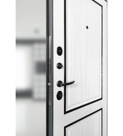 Дверь входная "Титан Азимут" Букле графит/Арктик (левая)  960х2050 мм