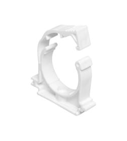 Клипса (опора) ПП c фиксатором 25 мм белая РосТурПласт 19747